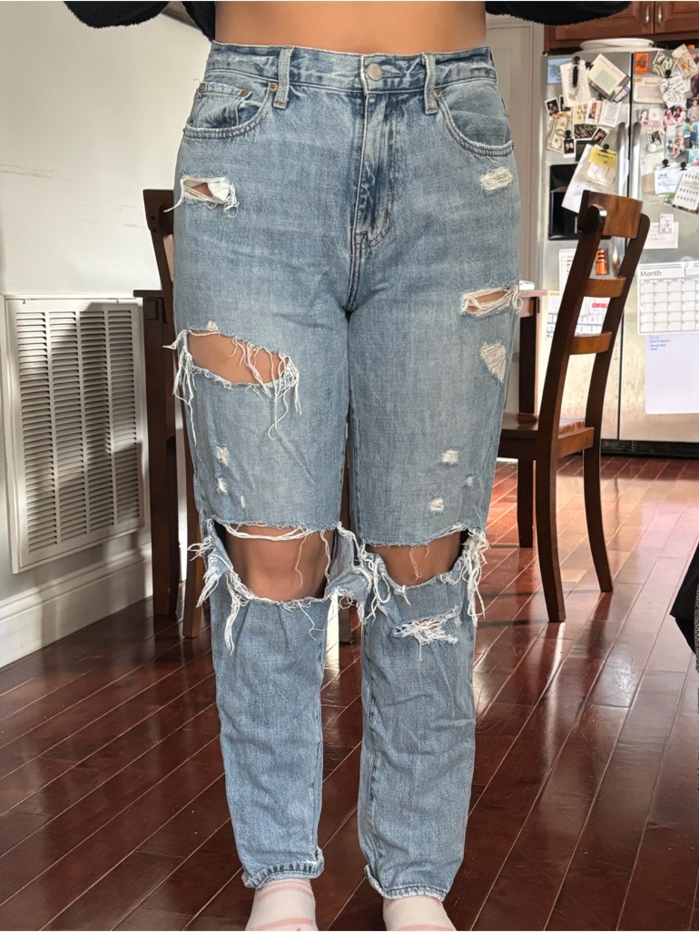 pistola Light Blue Distressed Boyfriend Jeans